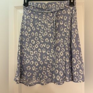 Blue and White Floral Skirt